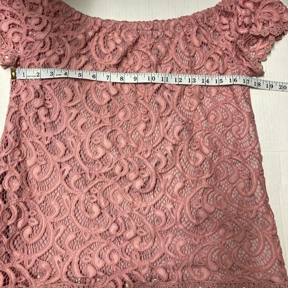 STEM & VINE women’s top size large, lace,peach - Picture 15 of 15